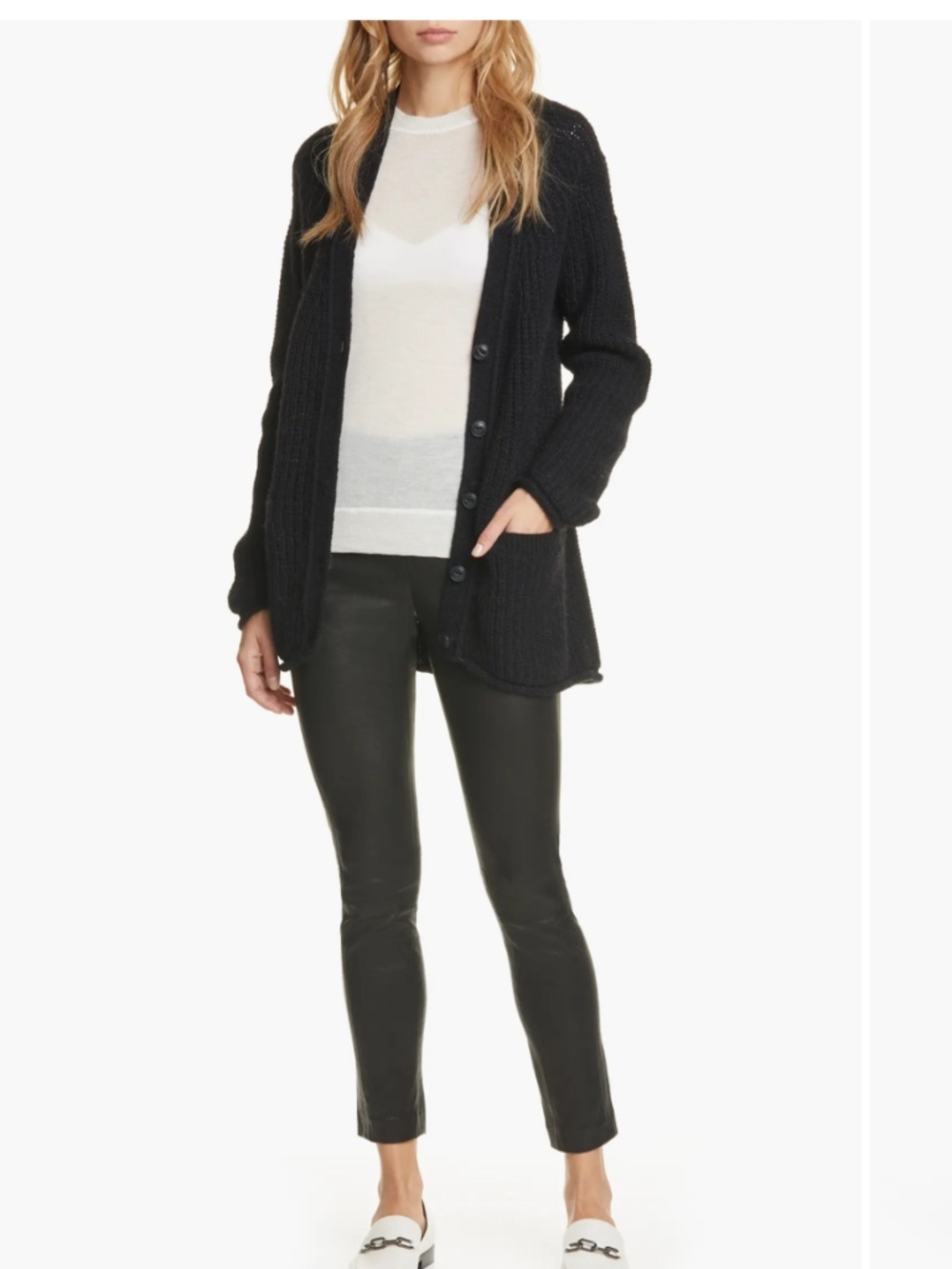 Rag and Bone Simone Lamb Black Leather Skinny Pants_Size 8